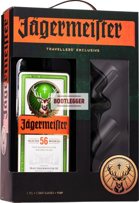 Jagermeister 1,75л with 2 shots