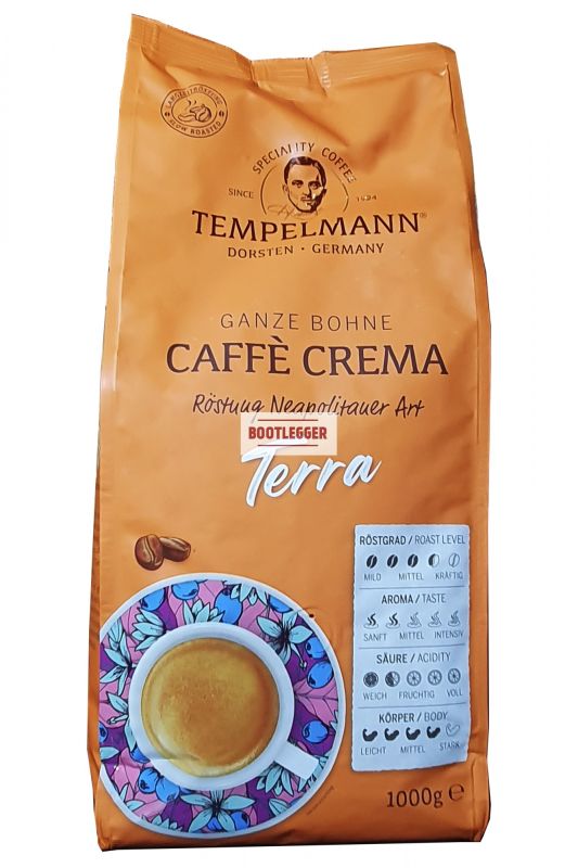 Кава в зернах Tempelmann Terra Caffe Crema 1кг