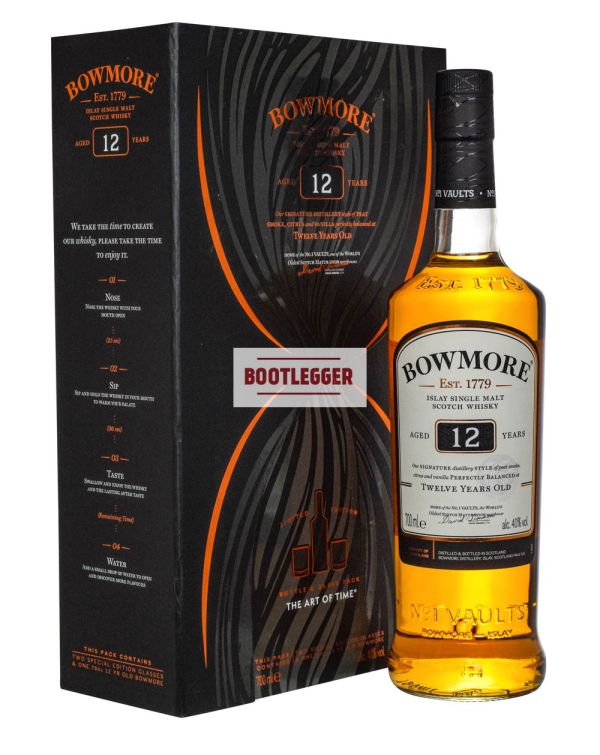 Bowmore 12 Years Old 0,7л with 2 Glasses